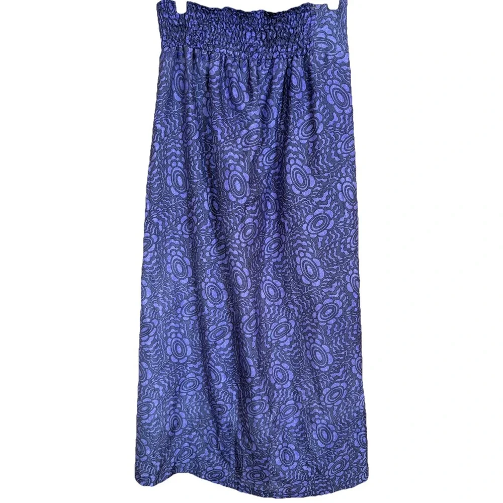 EARTHBOUND TRADING BOHO HIPPIE Satin WIDE LEG PULL ON PALAZZO PANTS Skirt Sz M - Picture 7 of 9